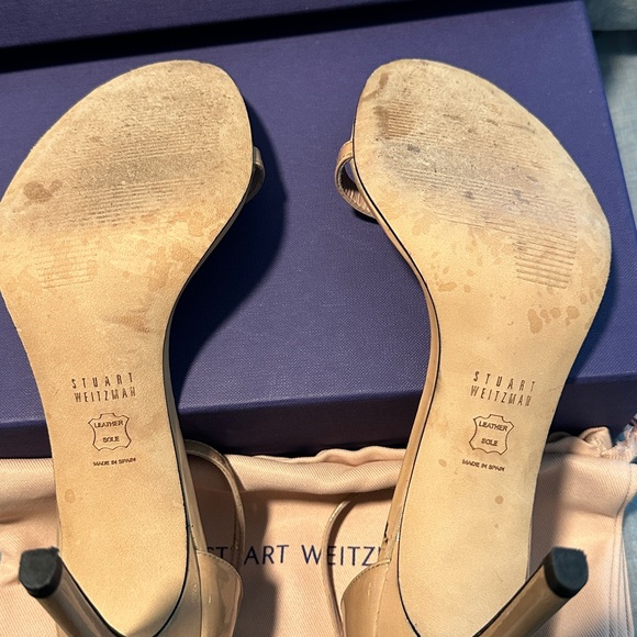 Stuart Weitzman Nude Ankle Strap Heels - Picture 3 of 4